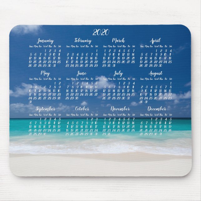 Beach Mouse Pad Kalender 2020 Mousepad (Vorne)