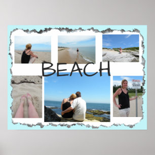 Beach Multi Picture Personalisiert Poster