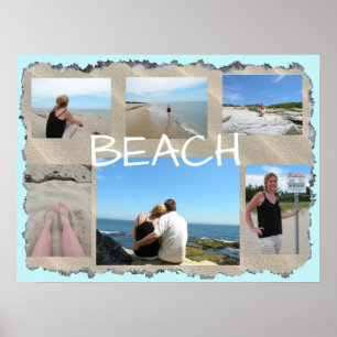 Beach Multi Picture Personalisiert Poster