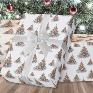 Beach Muschel Weihnachtsbaummuster Geschenkpapier