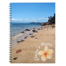 Beach Muscheln Frangipani Name Spirale Note Book