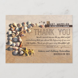 Beach Muscheln Hochzeit danke Karten