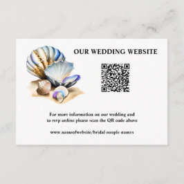 Beach Muscheln irisierende Online-QR-Code-uAwg Begleitkarte