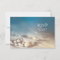 Beach Muscheln & Pearl Jewelry Elegante RSVP-Karte