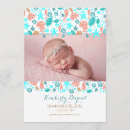 Beach Nautcial Newborn Baby Foto Birth Ankündigung