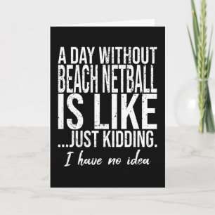 Beach Netball lustiges Sportgeschenk Karte