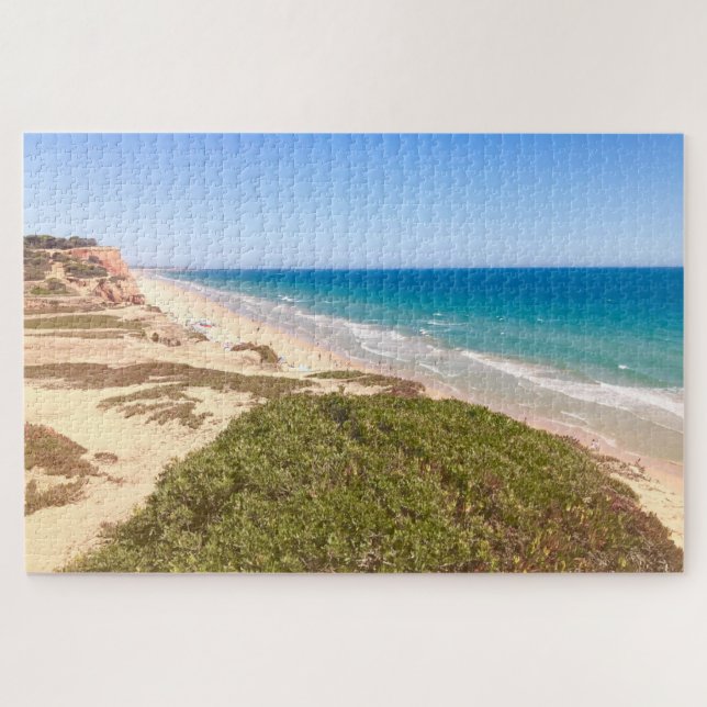 Beach Ocean Blue Sky Landscape Tropical Jigsaw Puzzle (Horizontal)