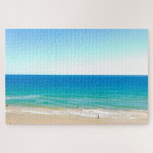 Beach Ocean Blue Sky Landscape Tropical Jigsaw Puzzle (Horizontal)