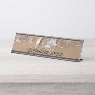 Beach Ocean Name Water Nautical Office Decor Gift Schreibtischnamensplakette