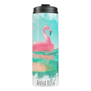*~* Beach Ocean Nautical Künstlerisch Flamingo Toy Thermosbecher