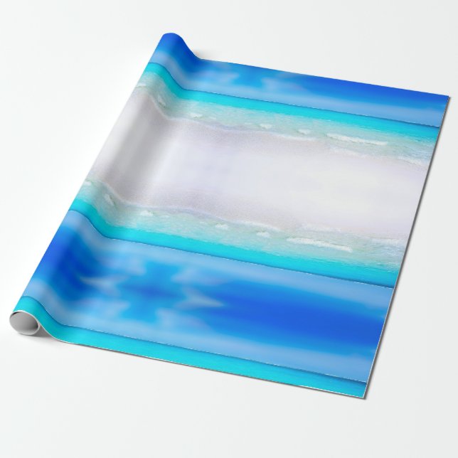 Beach Ocean Pool Blue Aqua Personal Geschenkpapier (Ungerollt)