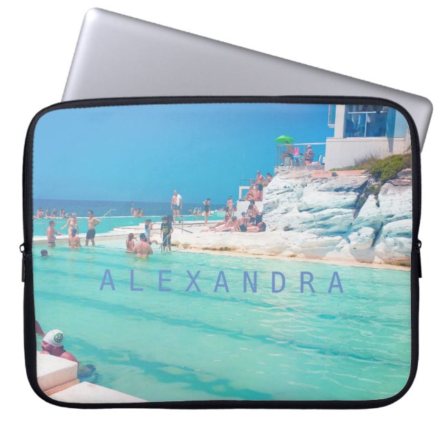Beach Ocean Pool Blue Aqua Personal Laptopschutzhülle (Vorderseite)