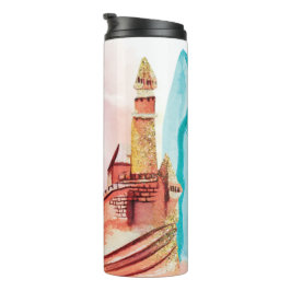 ~* Beach Ocean Sea Nautical SandCastle Surf Board Thermosbecher