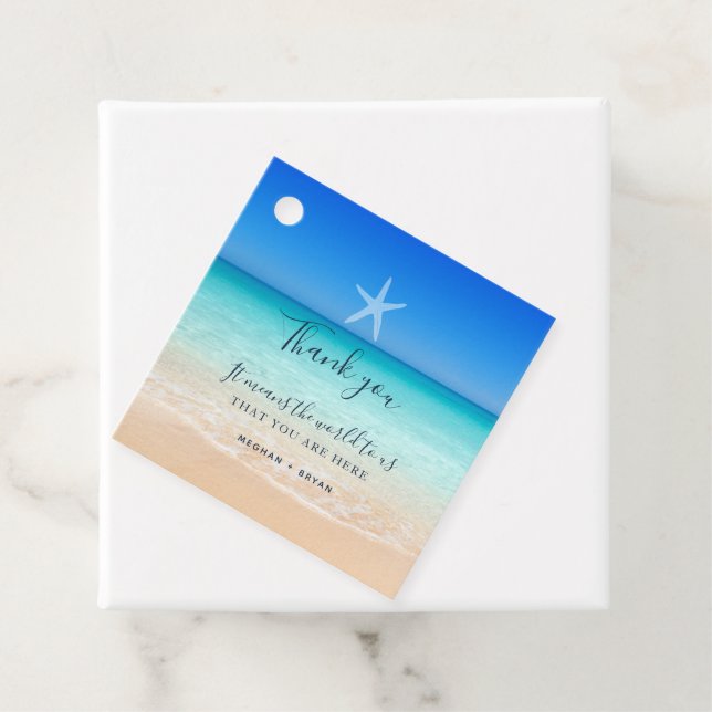 Beach Ocean Starfish Vielen Dank Geschenkanhänger (Beispiel)