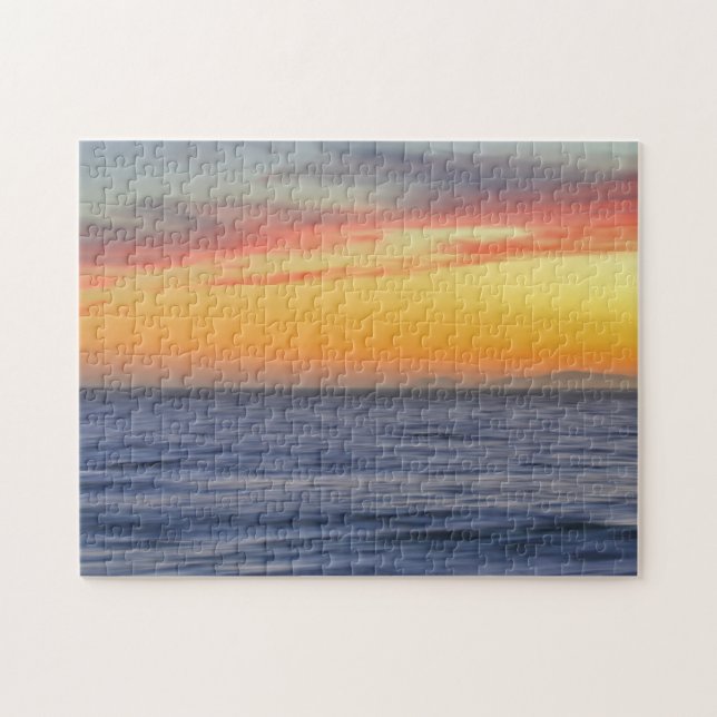 Beach Ocean Sunset Art Puzzle (Horizontal)