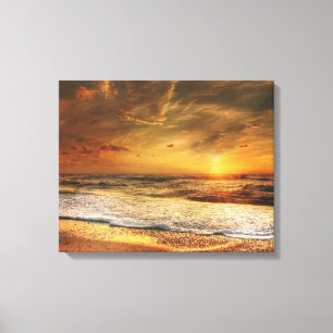 Beach Ocean Sunset Sunrise Fotografie Leinwand Pri