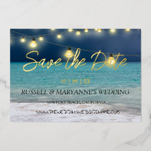 Beach Ocean Thema Save the Date Folieneinladung