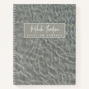 Beach Ocean Water Ripples & Sand School Office Notizbuch