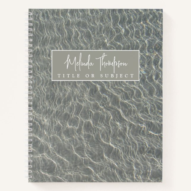 Beach Ocean Water Ripples & Sand School Office Notizbuch (Vorderseite)