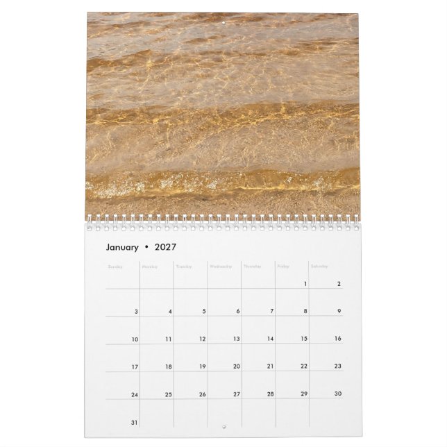 Beach Ocean Waves Coole Landschaftswasser Foto Kalender (Jan 2027)