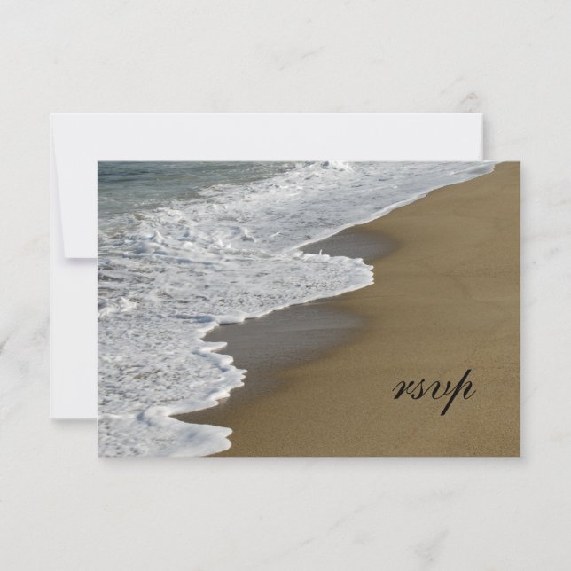 Beach Ocean Waves Hochzeitungs RSVP Response Card (Vorderseite)