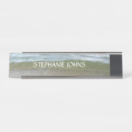 Beach Ocean Waves Wasser Abstrakter Individuelle N Schreibtischnamensplakette