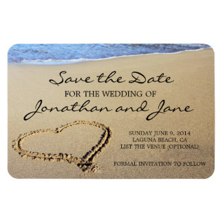 Beach Ocean Wedding Deluxe Save the Date Magnet