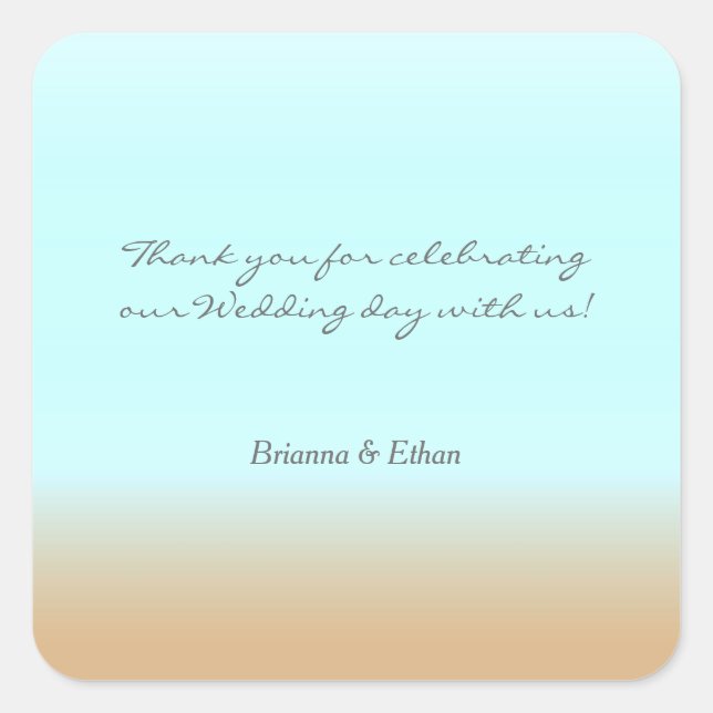 Beach Ombre Elegant Gevor Stickers (Vorderseite)