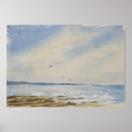 Beach Painting Poster