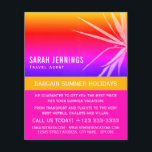 Beach Palm Leaf Silhouette, Travel Agent Advert Flyer<br><div class="desc">Beach Palm Leaf Silhouette,  Travel Agent Werbung Flyer durch das Business Card Store.</div>