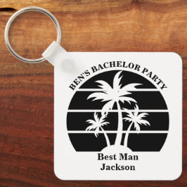 Beach Palm Tree Bachelor Party Trauzeugen Schlüsselanhänger