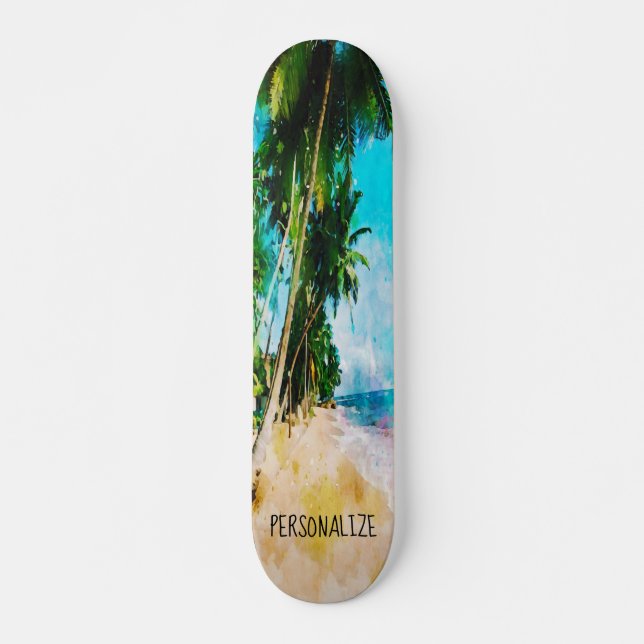 Beach Palm Tree Skateboard (Vorne)