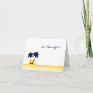 Beach Palm Tree Thank You Card Dankeskarte