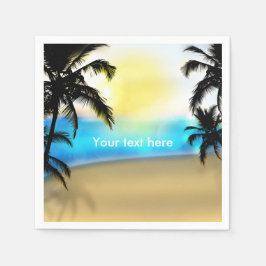 Beach & Palm Trees Beach Hochzeit Napkins Serviette