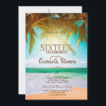 Beach Palms Summer Sweet 16 Party Einladung<br><div class="desc">Diese Einladungen verfügen über Palmen am Strand. Diese Einladung ist einfach an Ihre Veranstaltung angepasst,  indem Sie einfach Ihre Details hinzufügen.</div>