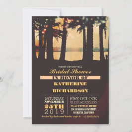 Beach Palms Sunset Bridal Dusche Einladung