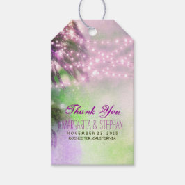 Beach Palms Wasserfarbe Lila Hochzeit Vielen Dank Geschenkanhänger