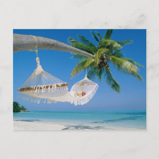Beach Paradise Urlaub Hammock Postkarte