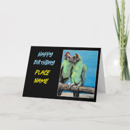 "Beach Parrots" Gemälde auf einem Dankeskarte