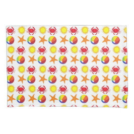 Beach Party Beachball Sun Crab Starfish Küste Kissenbezug