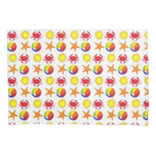 Beach Party Beachball Sun Crab Starfish Küste Kissenbezug