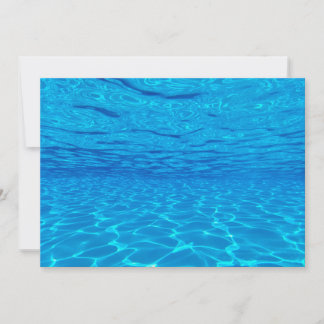 Beach Party Blues Sonne Meerwasserpool Pop Farbe Einladung
