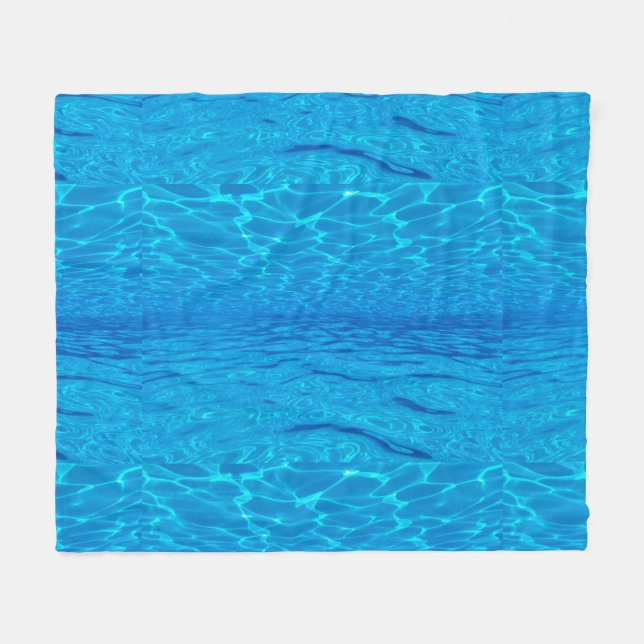 Beach Party Blues Sonne Meerwasserpool Pop Farbe Fleecedecke (Vorderseite (Horizontal))