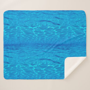Beach Party Blues Sonne Meerwasserpool Pop Farbe Sherpadecke