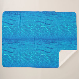 Beach Party Blues Sonne Meerwasserpool Pop Farbe Sherpadecke