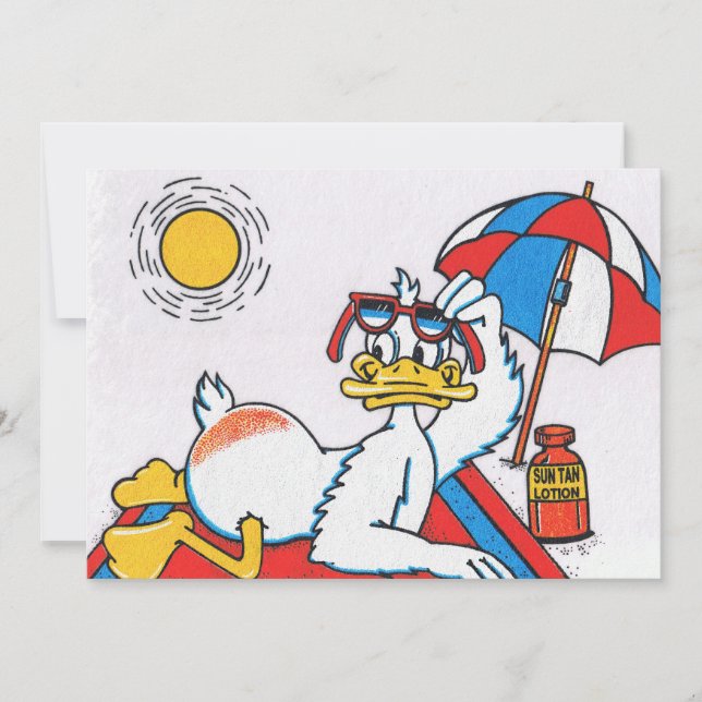 Beach Party Einladung (Vorderseite)