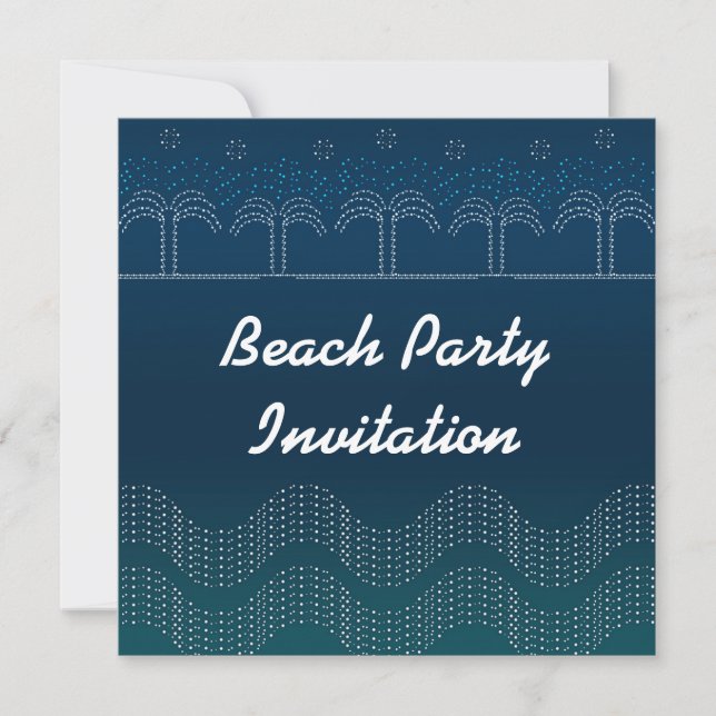 Beach Party - Einladung zur Karte (Vorderseite)