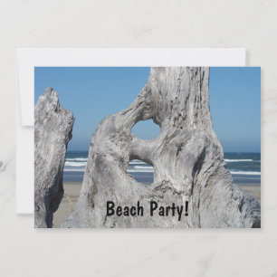 Beach Party! Einladungen Driftwood Ocean Waves