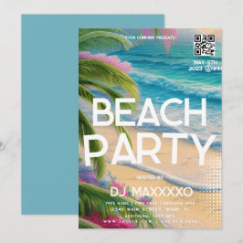 Beach Party Event Bar Tropical Club Flyer Einladung