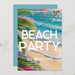 Beach Party Event Bar Tropical Club Flyer Einladung